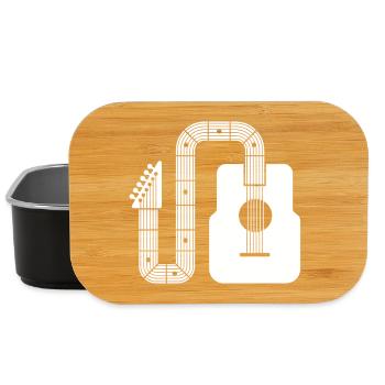 Minimalistische Akustikgitarre mit abstrakter Form - Lunch Box - Schwarz - Vorne