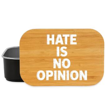 Hass ist keine Meinung – Antifa-Merch - Lunch Box - Schwarz - Vorne