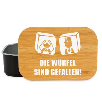 Die Würfel Sind Gefallen! JGA Hochzeit Brautpaar W - Lunch Box - Schwarz - Vorne