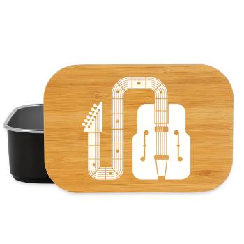 Abstract Shape Retro-Gitarre - Lunch Box - Schwarz - Vorne