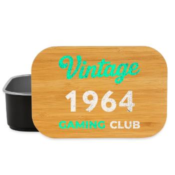 Vintage 1964 – Gaming Club Retro Birth Year - Lunch Box - black - Front