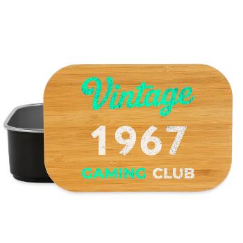 Vintage 1967 – Gaming Club Retro Birth Year - Lunch Box - black - Front