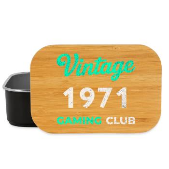 Vintage 1971 – Gaming Club Retro Birth Year - Lunch Box - black - Front