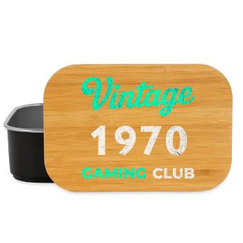 Vintage 1970 – Gaming Club Retro Birth Year - Lunch Box - black - Front