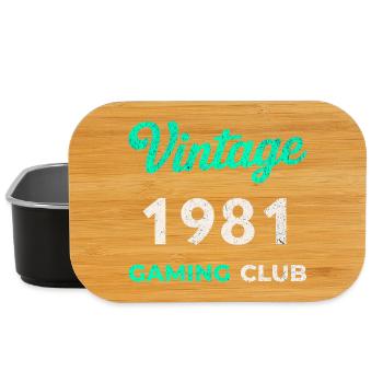Vintage 1981 – Gaming Club Retro Birth Year - Lunch Box - black - Front