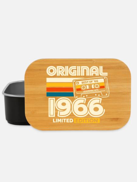 Original 1966 Jahrgang Vintage Geburtstag Retro - Lunch Box - Schwarz