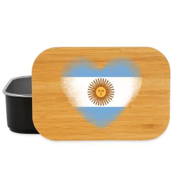 Argentina Flag Heart Proud Argentine Pride Art - Lunch Box - Schwarz - Vorne