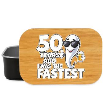 Il y a 50 ans, l’anniversaire le plus rapide et drôle - Boîte à goûter - noir - Devant