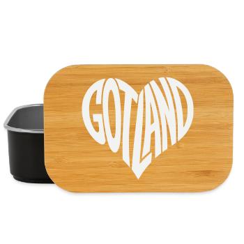 Gotland Herz Schriftzug - Lunch Box - Schwarz - Vorne