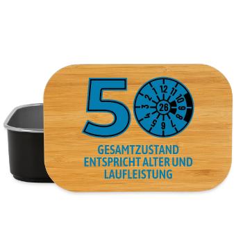 HU mars 2026 - 50 ans - Cadeau d’anniversaire - Boîte à goûter - noir - Devant
