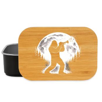 Bigfoot joue de la trompette - Boîte à goûter - noir - Devant