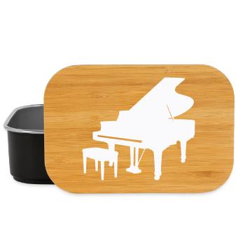 Piano Silhouette Monochrome - Boîte à goûter - noir - Devant