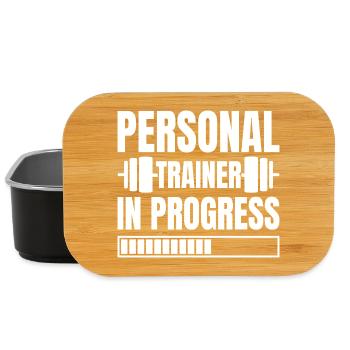 Powerlifting Bodybuilder Personal Trainer Progress - Lunch Box - black - Front