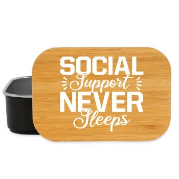 Citation d’un travailleur social : Soutien ne dort jamais social - Boîte à goûter - noir - Devant