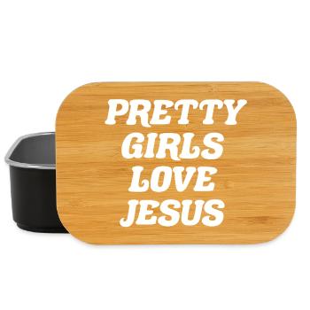 Les jolies filles aiment Jésus - Boîte à goûter - noir - Devant