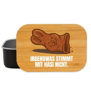 Schokoladenhase Ostern - Lunch Box - Schwarz - Vorne