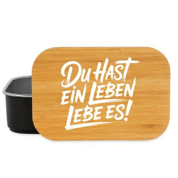 Du hast nur ein Leben – Lebe es - Lunch Box - Schwarz - Vorne