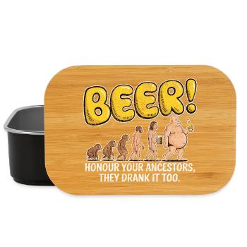Evolution Beer Lustiges Witziges Bier - Lunch Box - Schwarz - Vorne