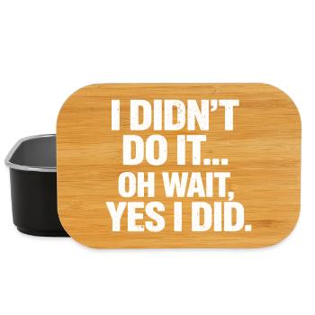 I didn't do it oh wait yes I did fart funny - Lunch Box - black - Front