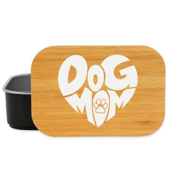 Maman de chien - Cœur de maman de chien avec patte - Boîte à goûter - noir - Devant