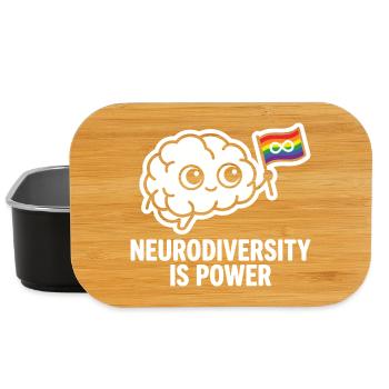 LA NEURODIVERSITÉ EST UN POUVOIR Cerveau - Boîte à goûter - noir - Devant