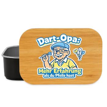 Dart-Opa: Mehr Erfahrung als Pfeile - Lunch Box - Schwarz - Vorne