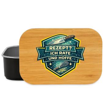 Rezept? Ich Rate Und Hoffe - Lunch Box - Schwarz - Vorne