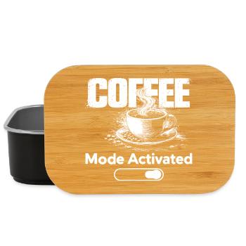 Coffee Mode Activated Shirt Funny Coffee Lover - Lunch Box - Schwarz - Vorne