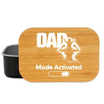 Cadeau du Père Drôle en mode Papa Activé - Boîte à goûter - noir - Devant