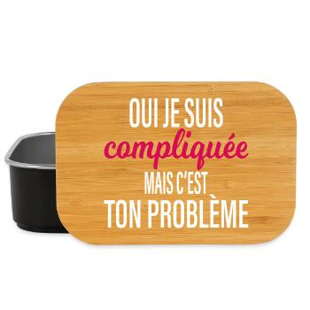 Compliquée Mais C'est Ton Problème Humour - Boîte à goûter - noir - Devant