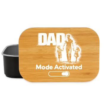 Cadeau du Papa Enfant Shirt Activé en Mode Papa - Boîte à goûter - noir - Devant