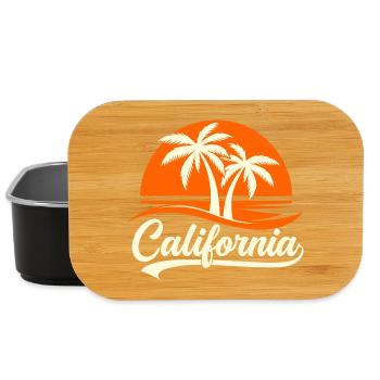 Palmiers Crépuscule Californie - Lunch Box - black - Front