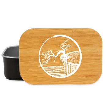 Landscape with tree on cliff edge - Lunch Box - black - Front