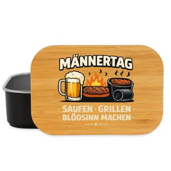 MännerTag Grillgaudi Design - Lunch Box - Schwarz - Vorne
