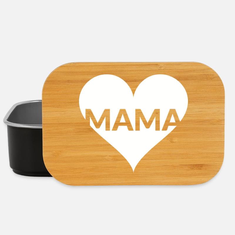 La fête des mères du Cœur de Maman - Boîte à goûter - noir