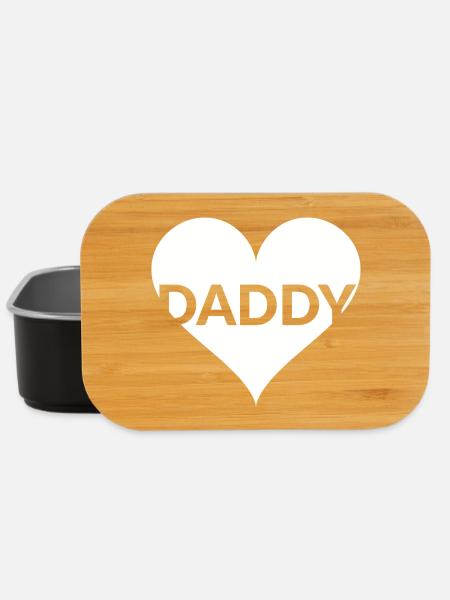 Daddy Herz Geschenk - Lunch Box - Schwarz