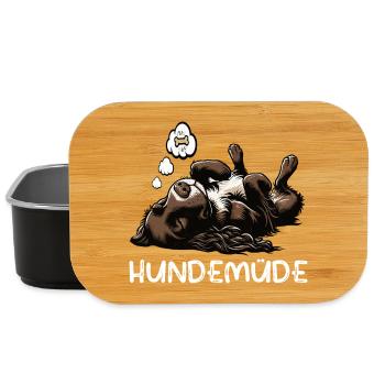 Hundemüde Münsterländer Münsterländerbesitzer  - Lunch Box - Schwarz - Vorne