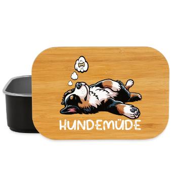 Hundemüde Appenzeller Sennenhund Sennenhunde  - Lunch Box - Schwarz - Vorne