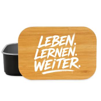 Leben Lernen Weiter – Motivations-Print - Lunch Box - Schwarz - Vorne