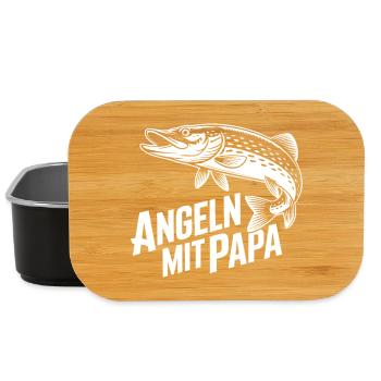 Angeln mit Papa - Lunch Box - Schwarz - Vorne