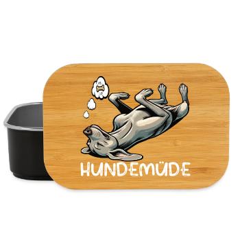 Hundemüde Weimaraner Weimaranerhalter Silbergeist - Lunch Box - Schwarz - Vorne