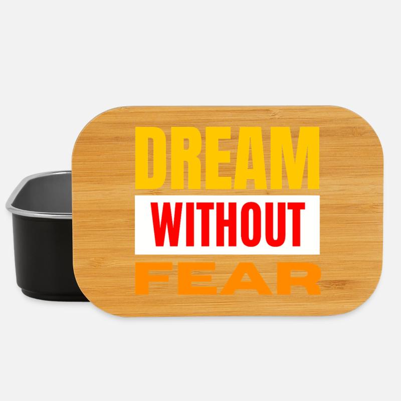 Dream Without Fear – Bold Typo - Lunch Box - black