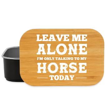 Lass mich in Ruhe. Ich rede mit meinem Pferd. - Lunch Box - Schwarz - Vorne