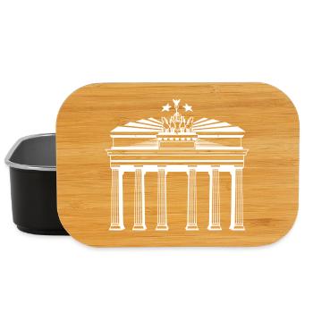 Brandenburger Tor Berlin Sehenswürdigkeit - Lunch Box - Schwarz - Vorne