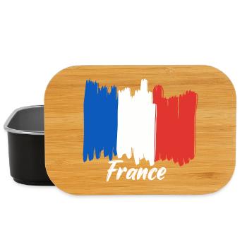 Frankreich Flagge Geschenkidee - Lunch Box - Schwarz - Vorne