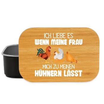 Hühnerflüsterer Huhn Hühnerhalter Hühner - Lunch Box - Schwarz - Vorne