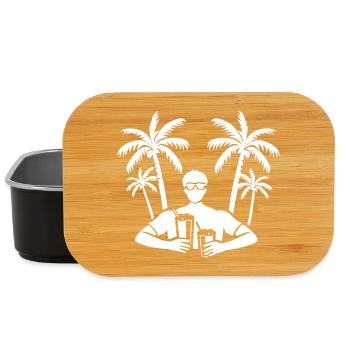Urlauber Drinks Party Palmen - Lunch Box - Schwarz - Vorne