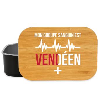 Mon Groupe Sanguin Est Vendeen Plus T-Shirt Cad... - Boîte à goûter - noir - Devant