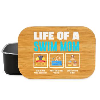 Funny Swimmers Sayings & Swimming Club Design - Lunch Box - black - Front