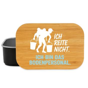 Pferde Ich Reite Nicht Ich Bin Das Bodenpersonal - Lunch Box - Schwarz - Vorne